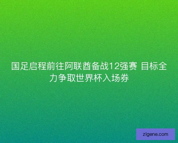 国足启程前往阿联酋备战12强赛 目标全力争取世界杯入场券